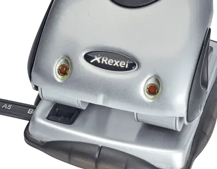 Hulapparat Rexel Precision 240 2 huls 40 ark sølv/sort