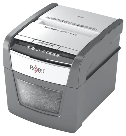 Rexel Optimum AutoFeed 45X Automatic Cross Cut Paper Shredder P4