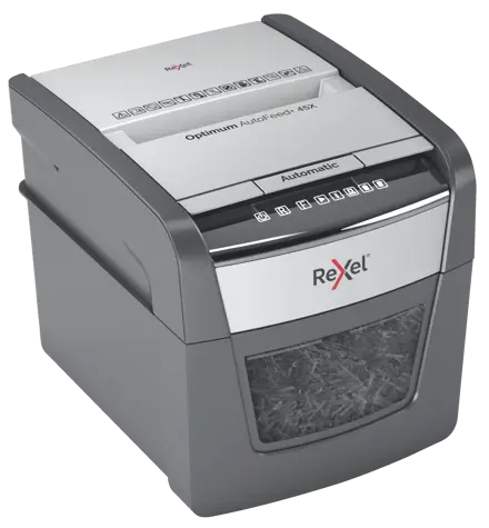 Rexel Optimum AutoFeed 45X Automatic Cross Cut Paper Shredder P4