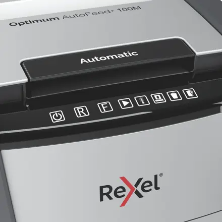 Rexel Optimum AutoFeed+ 100M Automatic Micro Cut Paper Shredder P5
