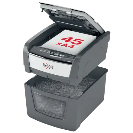 Rexel Optimum AutoFeed 45X Automatic Cross Cut Paper Shredder REXEL
