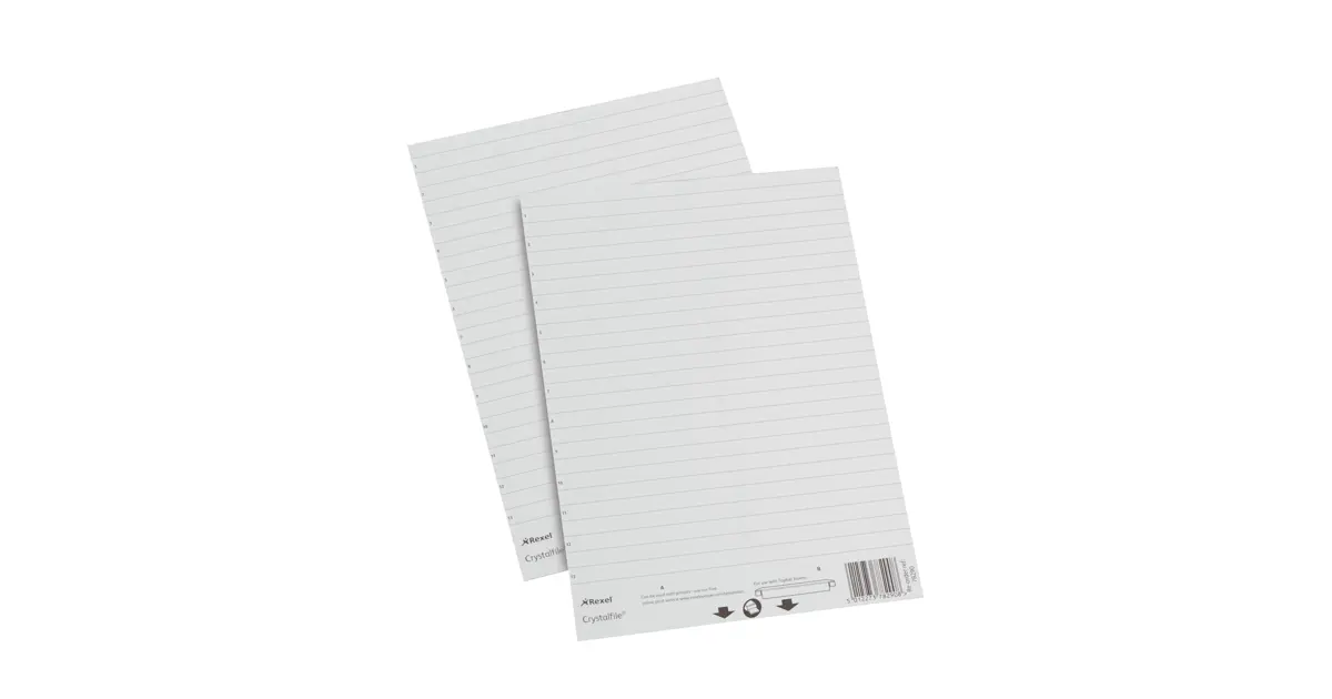 Rexel Crystalfile™ Classic Top Tab Inserts REXEL