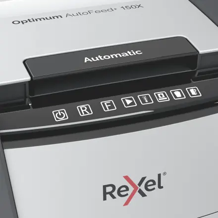 Rexel Optimum AutoFeed+ 150X Automatic Cross Cut Paper Shredder P4