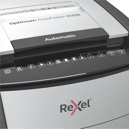 Rexel Optimum AutoFeed+ 600M Automatic Micro Cut Paper Shredder P5