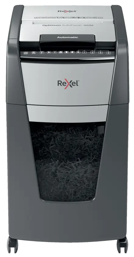 Rexel Optimum AutoFeed+ 300M Automatischer Aktenvernichter Mikroschnitt