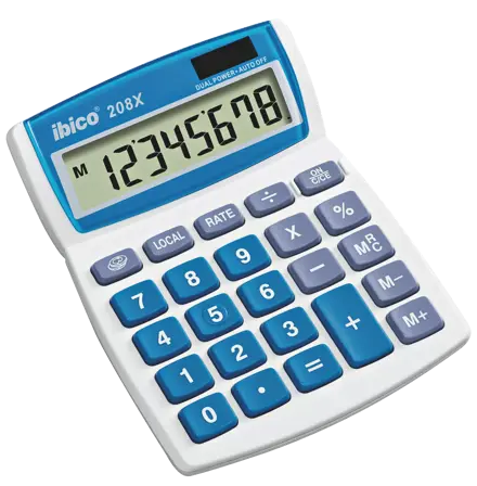Desktop Calculator Ibico 208X 8-digit Blister Pack