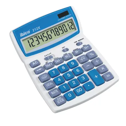 Desktop Calculator Ibico 212X 12-digit Blister Pack