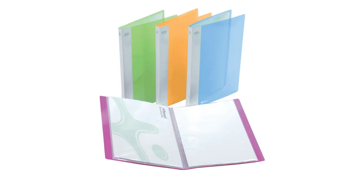 ICE A4 Display Book 20 Pockets Assorted REXEL