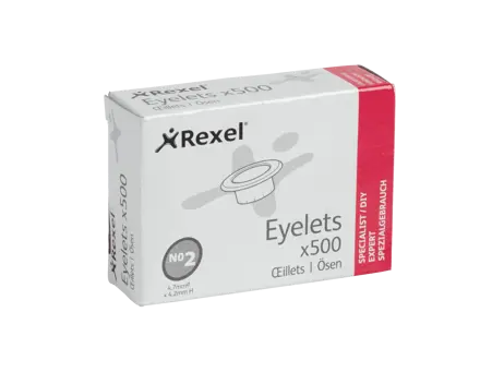 Rexel No. 2 Eyelets Brass - Box of 500