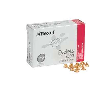 Rexel No. 2 Eyelets Brass - Box of 500