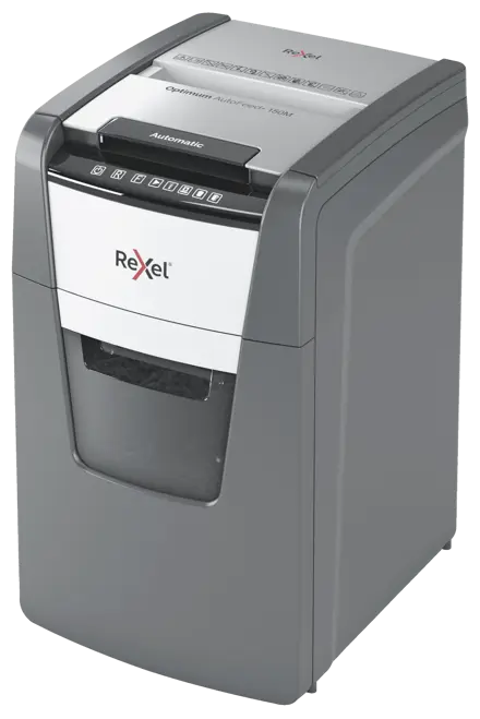 Rexel Optimum AutoFeed+ 150M automatisk mikrokutt makuleringsmaskin