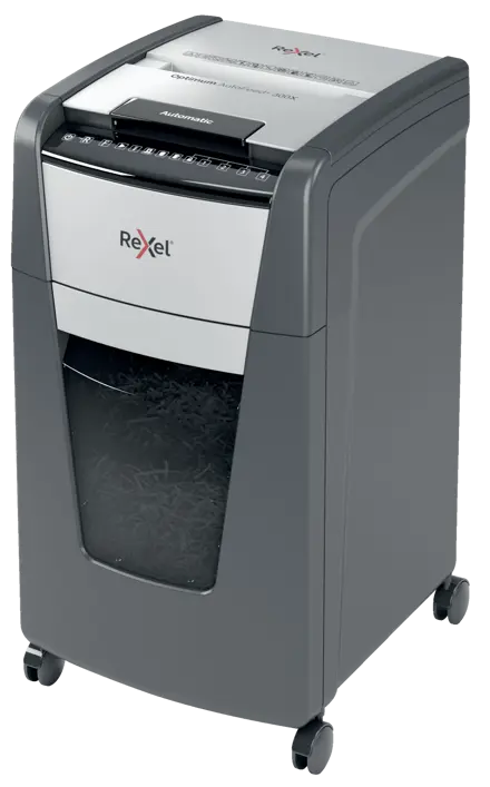 Rexel Optimum AutoFeed+ 300X Automatic Cross Cut Paper Shredder P4