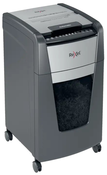 Rexel Optimum AutoFeed+ 300X Automatic Cross Cut Paper Shredder P4