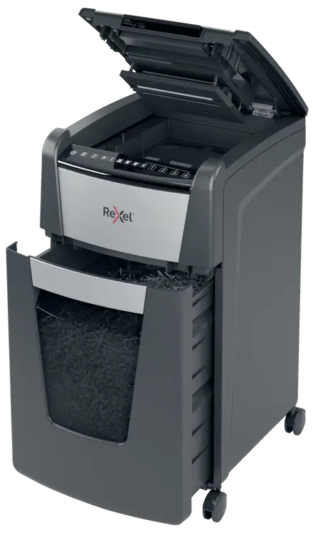 Rexel Optimum AutoFeed+ 300X Automatic Cross Cut Paper Shredder P4