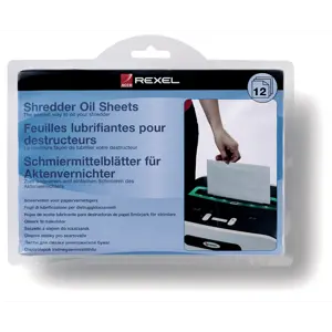 Fogli lubrificanti per distruggidocumenti (conf. 12)