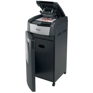 Distrugator documente automat REXEL OPTIMUM 600M, P5, micro-cut (particule), 600 coli, cos 110l