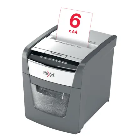 Rexel Optimum AutoFeed+ 50X Automatic Cross Cut Paper Shredder P4