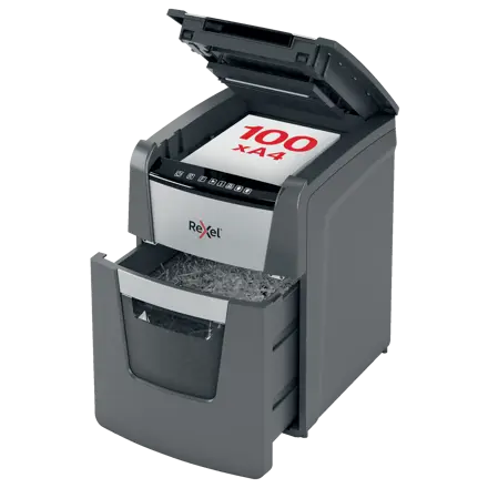 Rexel Optimum AutoFeed+ 100M Automatic Micro Cut Paper Shredder P5
