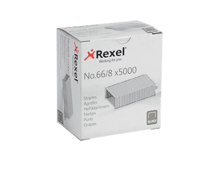 Pack of 5000 06065 Rexel No.66 8mm Heavy Duty Staples 