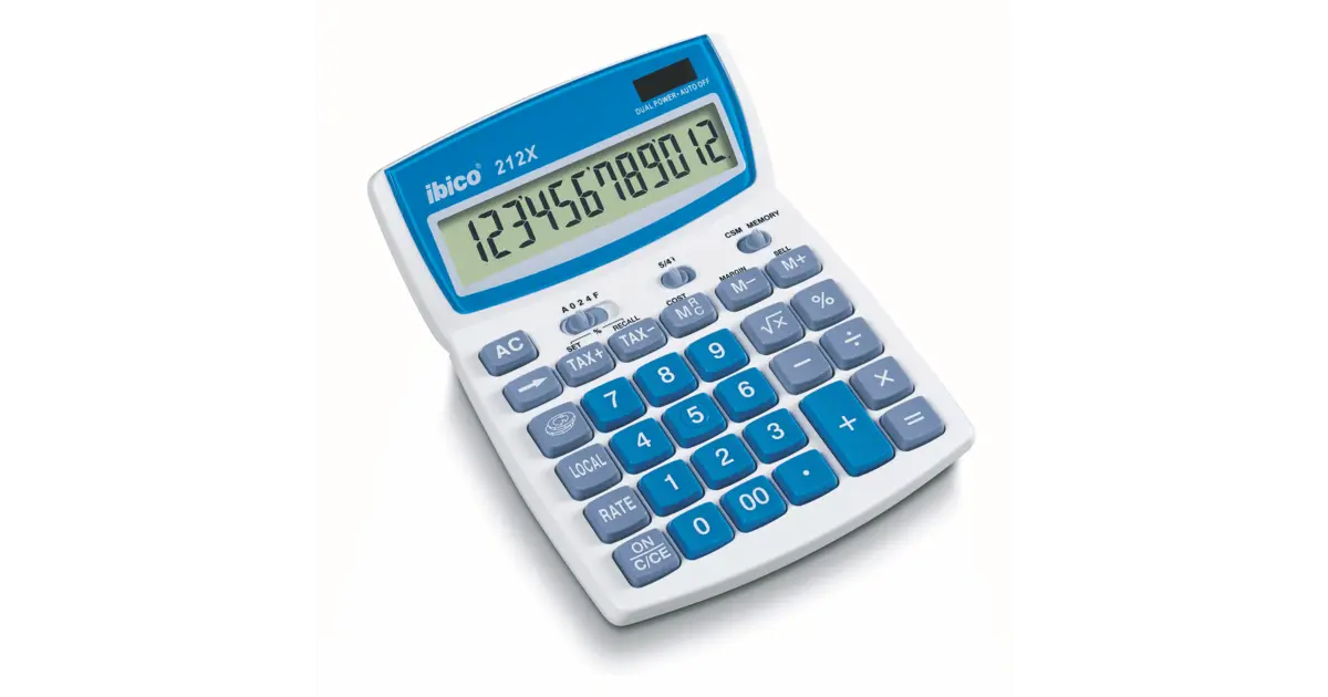 Rexel Ibico 210X Tischrechner - Großes Display & Extra Große Plus-Taste Fürs Büro